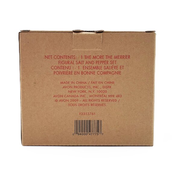 RARE “Avon” Ceramic “The More The Merrier” Salt & Pepper Shakers – NEW - Picture 5 of 5